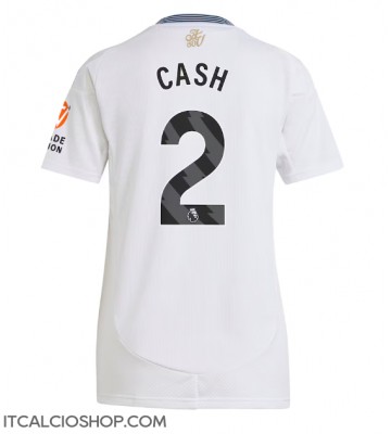 Aston Villa Matty Cash #2 Seconda Maglia Femmina 2024-25 Manica Corta